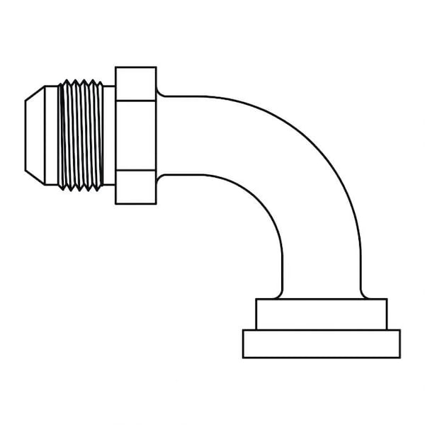 Hydraulic Fitting-Flange24MJ-32FL C61 90 NO BRAZE